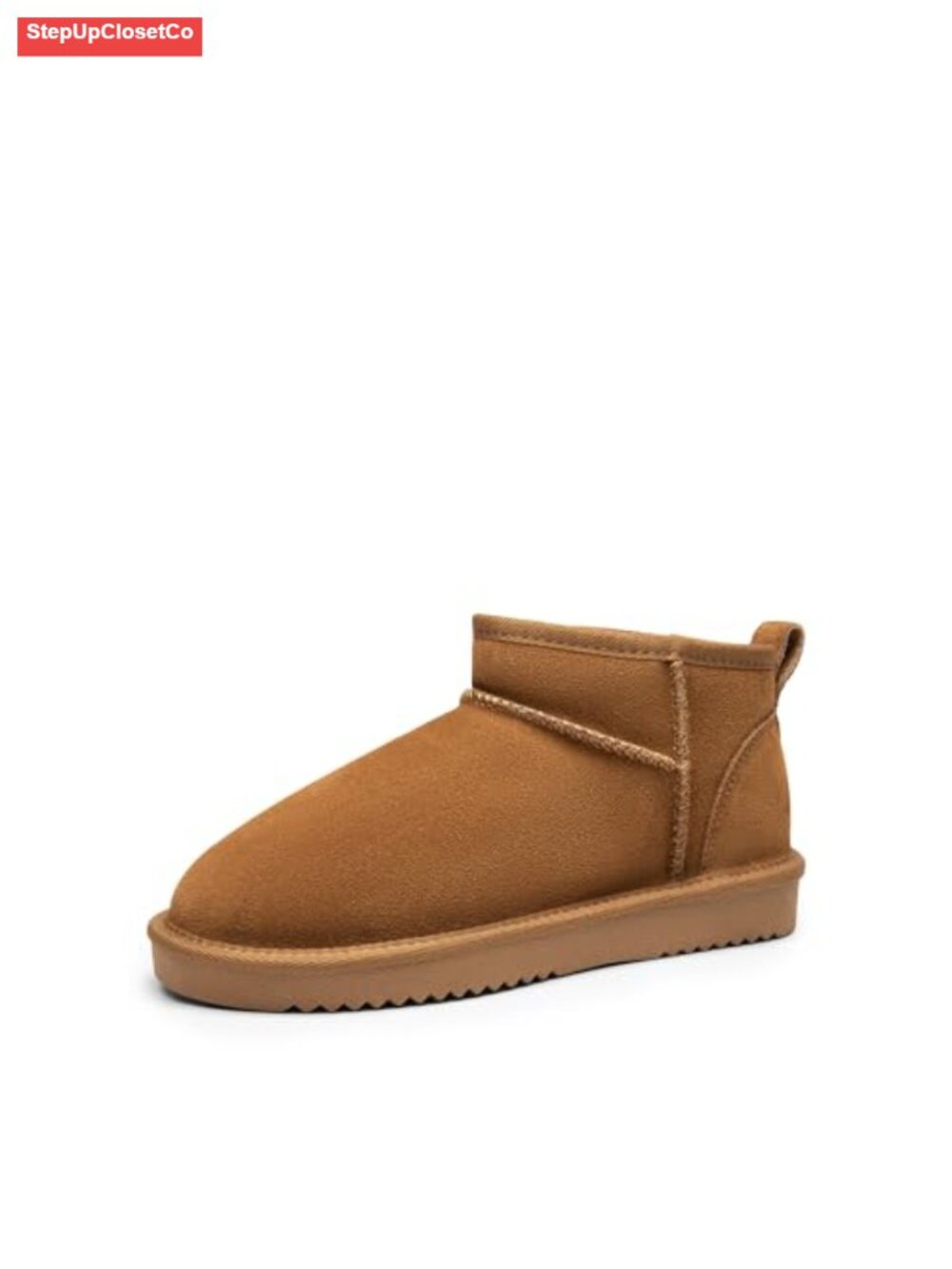 Suede Faux Fur Lined Winter Ankle Snow Boots Memory Foam Women's